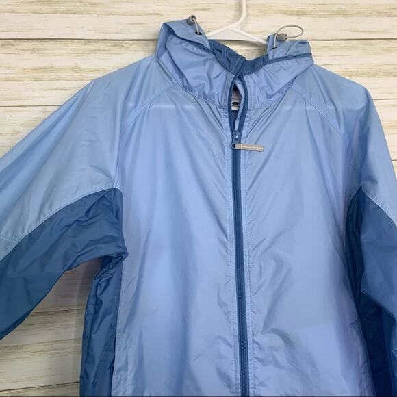 Columbia Two-Tone Blue Nylon Windbreaker Jacket - Picture 2 of 7